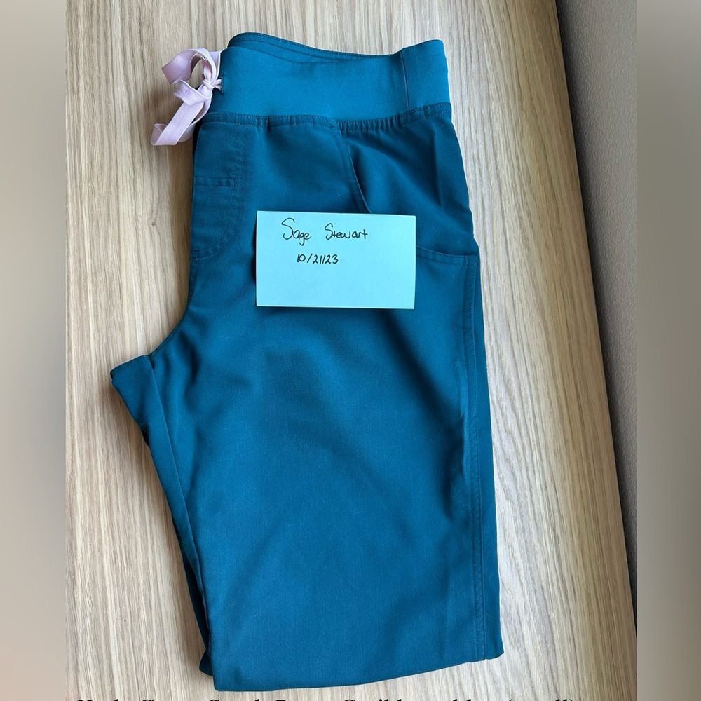 Figs Kade Cargo Scrub Pants-Caribbean blue